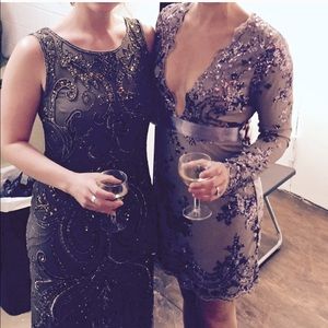 Pisarro Nights Sleeveless Beaded Gown